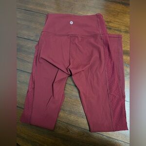 lululemon athletica Burgundy Leggings Size 4
